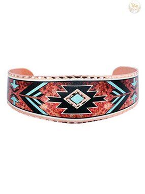 Handmade Copper Cuff Bracelet Native American Inspired Unisex
